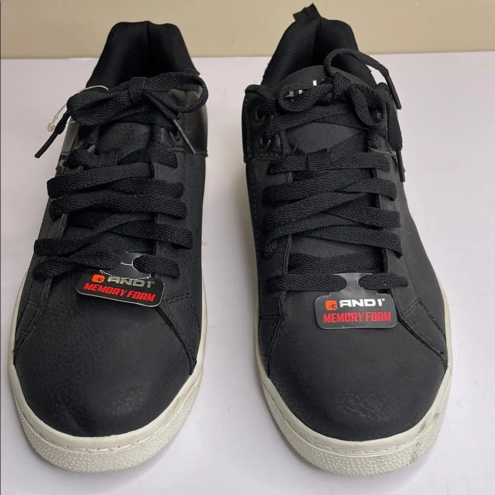 AND1 Athletic Shoes Black COURTSIDE Memory Foam Footbed Lace Up 8.5